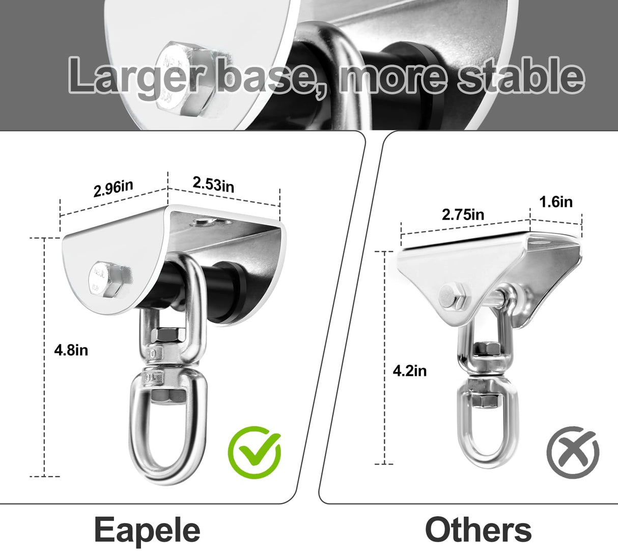 Eapele Heavy Bag Hangers Brackets for Wood Beam 360° Swivel Eapele