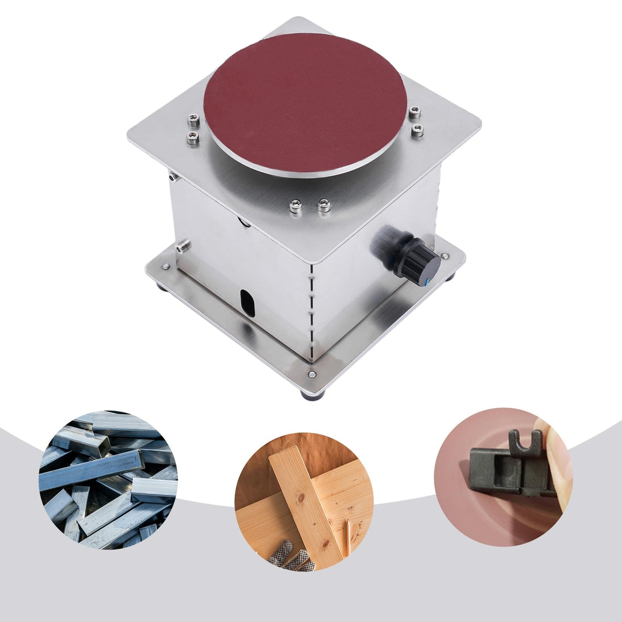 YIYIBYUS Mini Disc Sander Electric Small Sanding Disc Machine Polisher Edge Sharpener Tool Sanding Belt Machine for Wood Plastic Metal and Scissors Sanding 4 inch 6000RPM YIYIBYUS