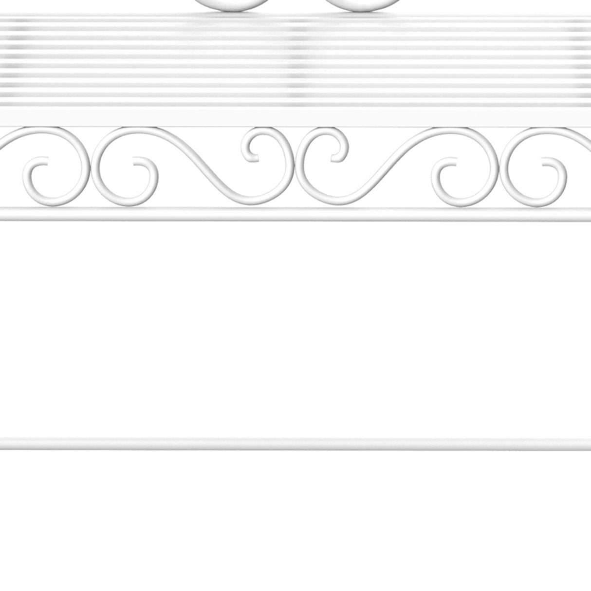 Outsunny 43" Garden Bench, Outdoor Patio Bench with Armrests, Metal Porch Bench for Backyard, Poolside, Lawn, Cream White Outsunny