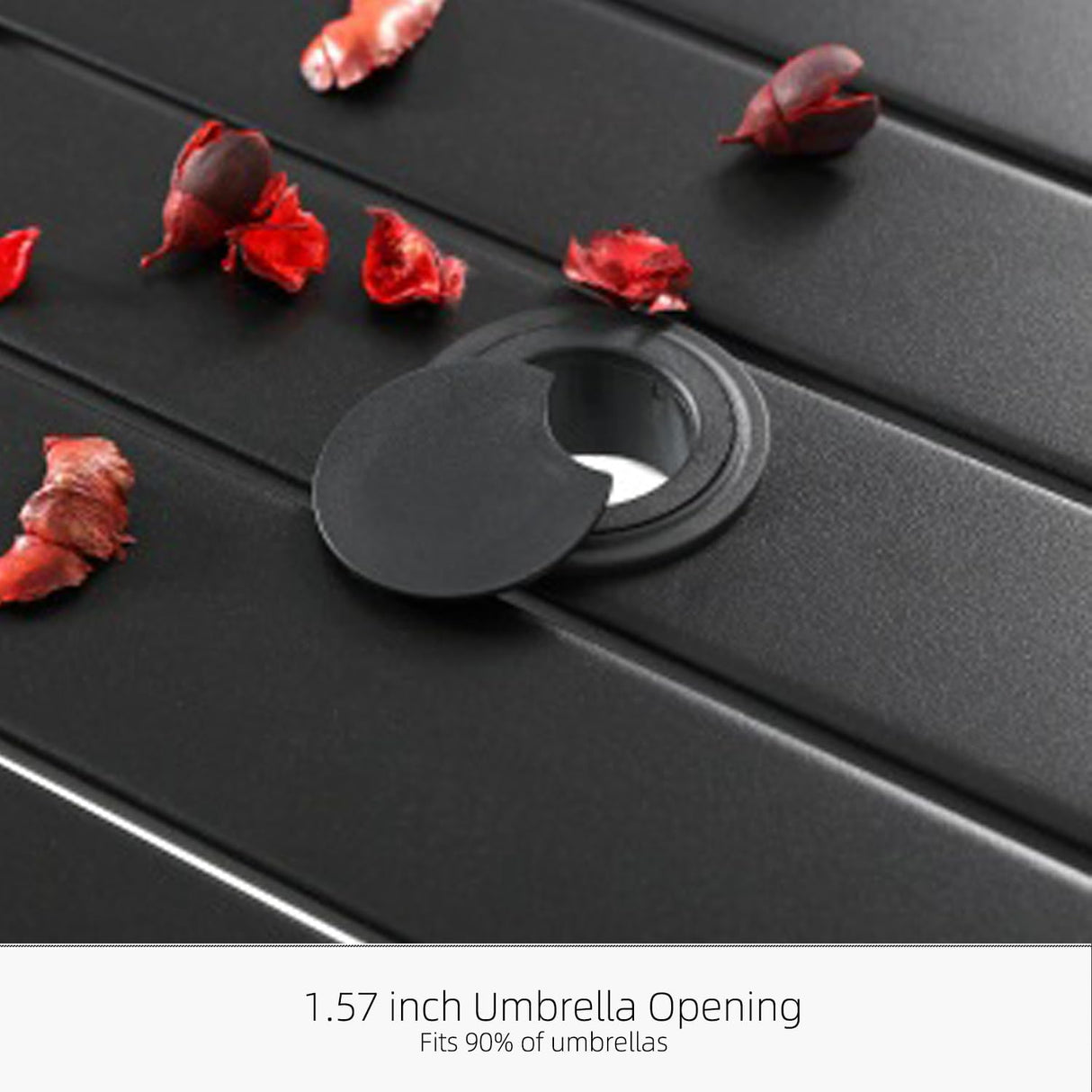 Nixtopia 7 Piece Outdoor Patio Dining Set for 6 Person with Gray Sling Back Stackable Chairs and 63" x 38" Rectangle Table Nixtopia