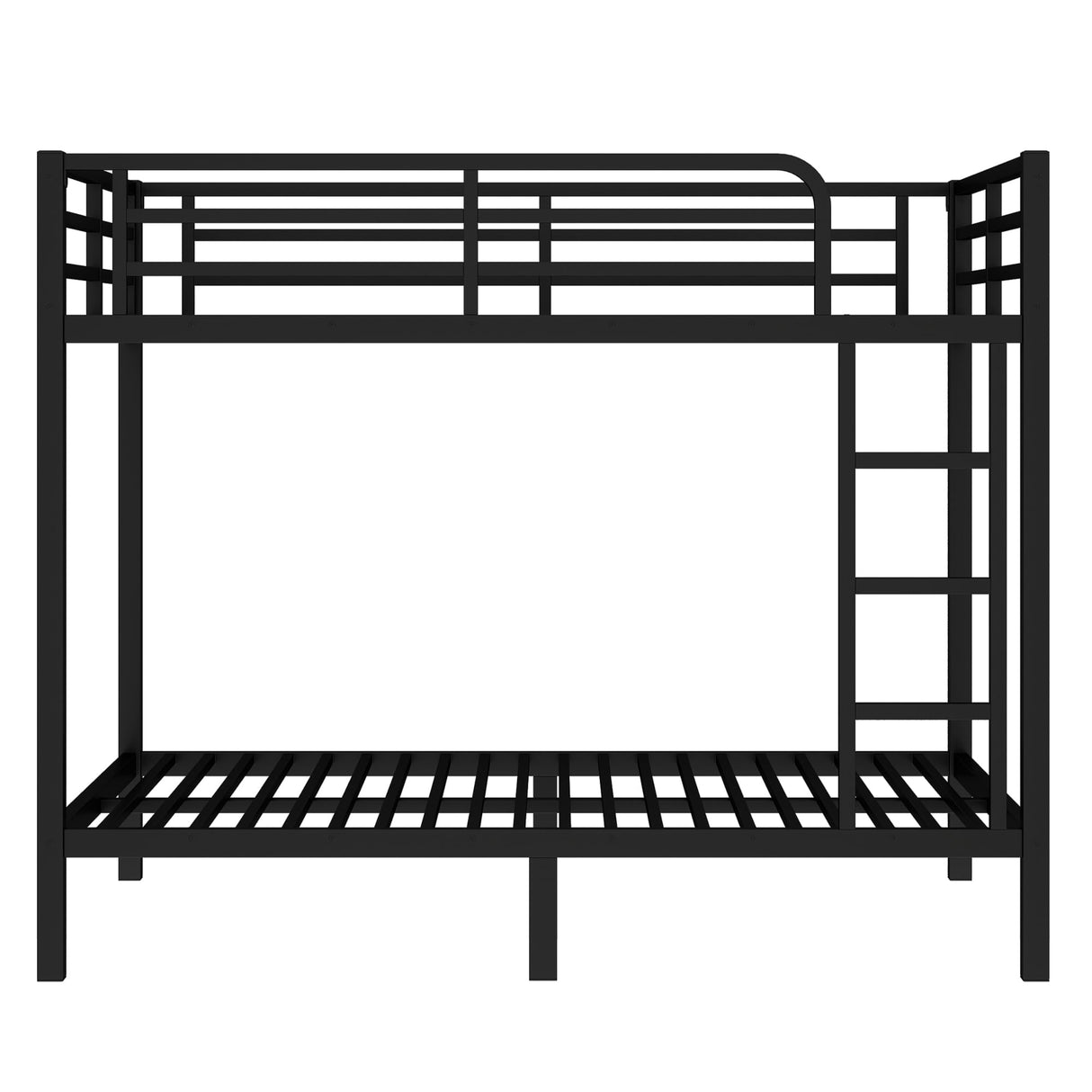 KEIKI Metal Full Over Full Bunk Bed for Teens and Adults,Space-Saving/Noise Reduced/No Box Spring Needed, Black KEIKI