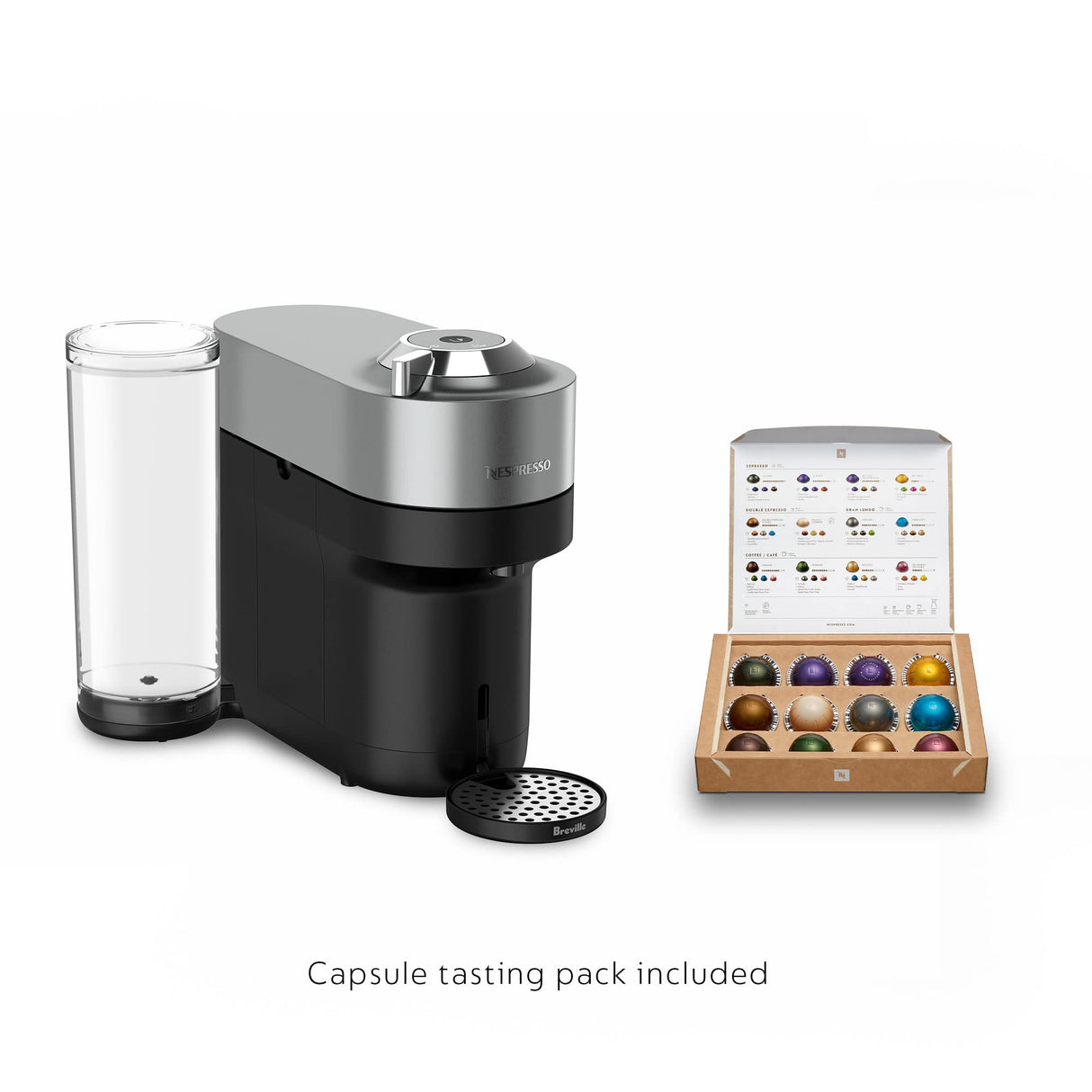Nespresso Vertuo Pop+ Deluxe Coffee and Espresso Maker by Breville, Titan Nespresso