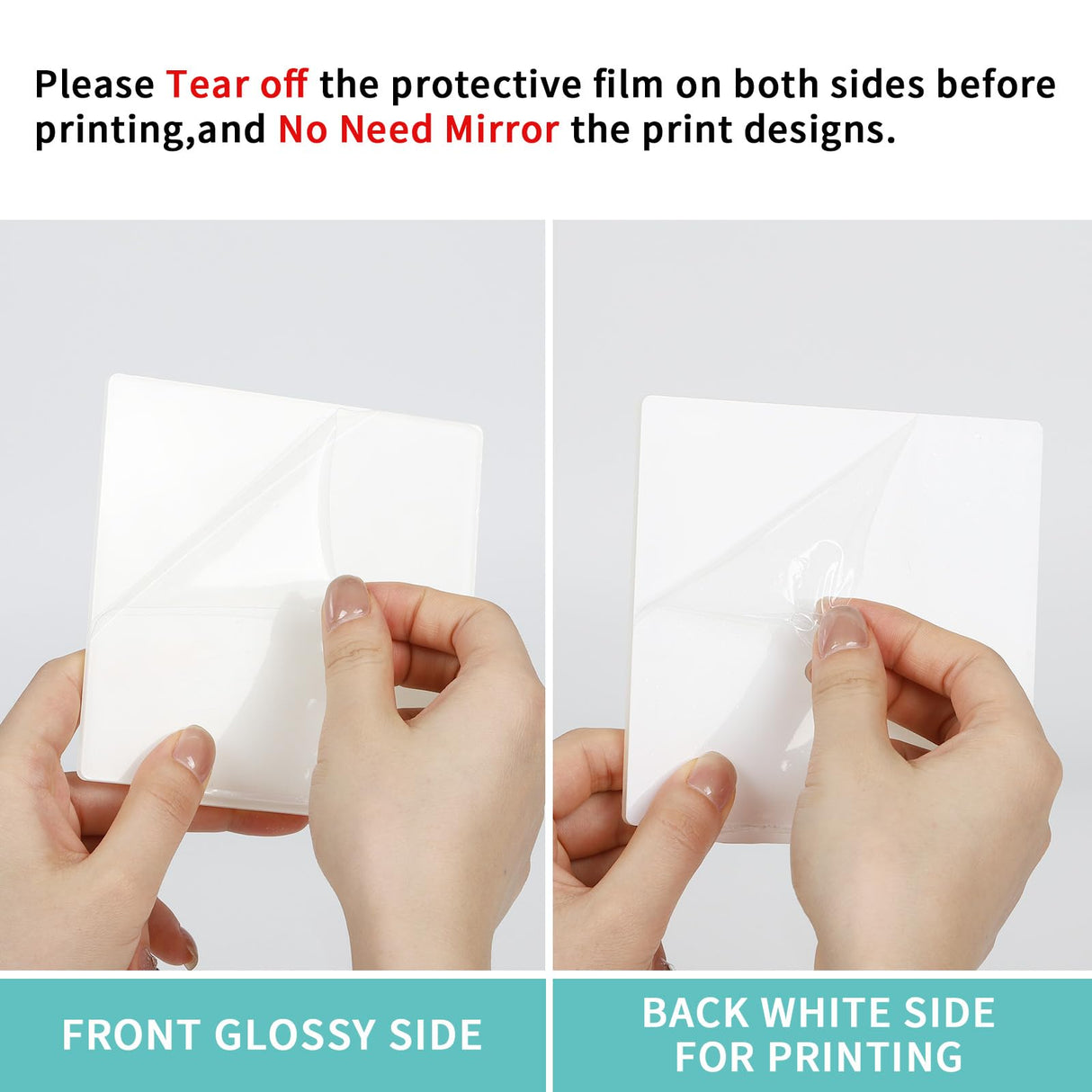 PYD Life 6 Pack Sublimation Acrylic Sign Plaque Display Blanks 4.7" Square with 4.3" x 0.8" Sublimation Acrylic Sheets Stand Thickness 1/6"(4mm) Custom Table Sign for Store Restaurant Party PYD Life