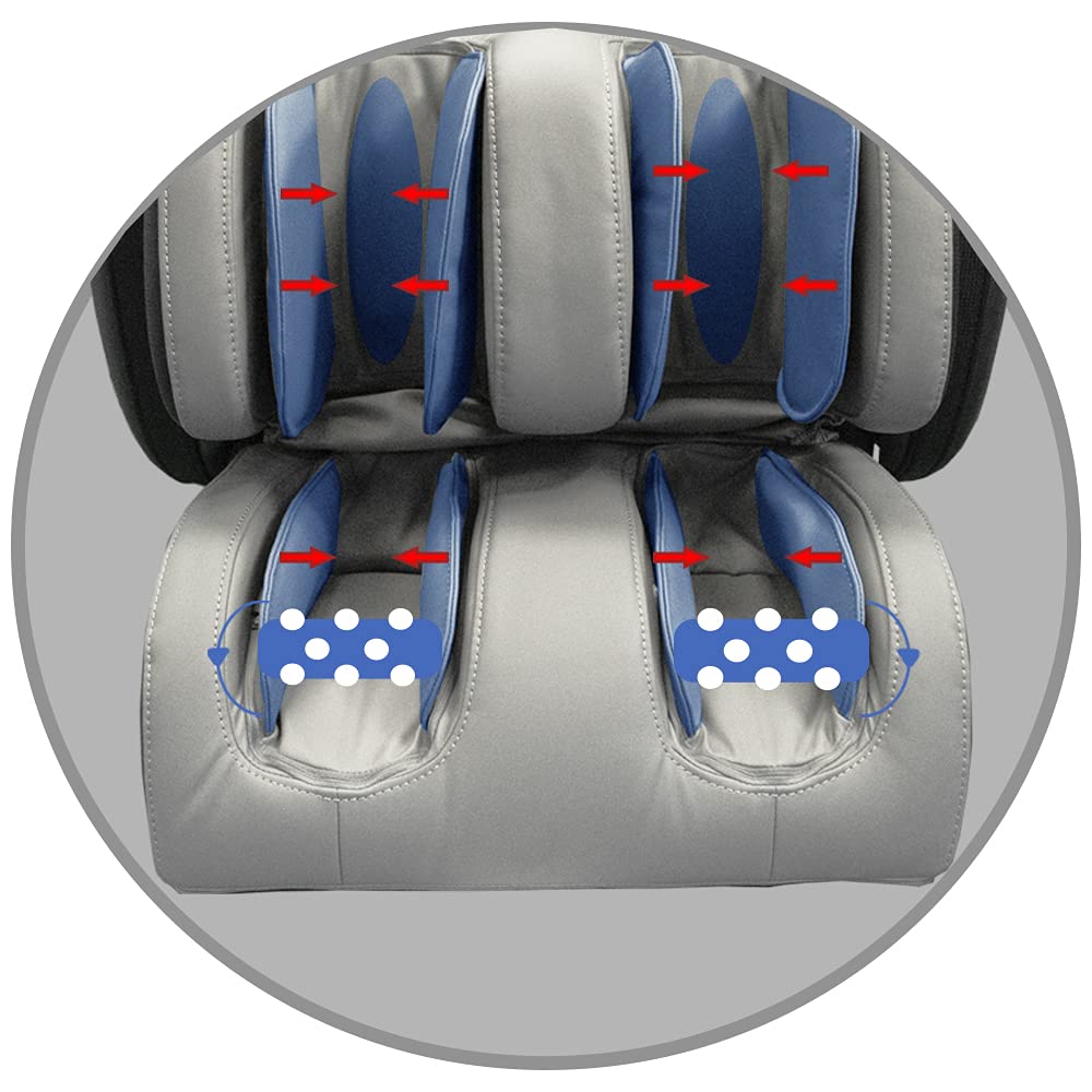 Osaki OS-Champ | Black & Gray | 2D SL-Track Full Body Massage Chair | Zero Gravity | Lumbar Heating | Foot & Calf | Auto Mode | Full Air Bag Compression | Bluetooth Speaker | Space Saving Osaki