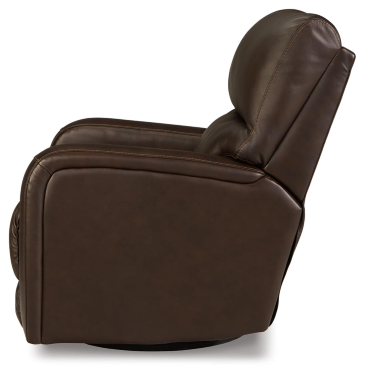 Signature Design by Ashley Emberla Contemporary Leather Match Manual Swivel Glider Rocker Recliner, Dark Brown Signature Design by Ashley