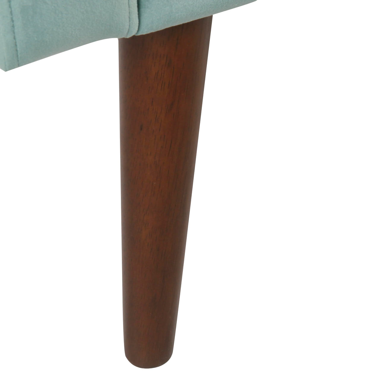 HomePop Home Decor | Upholstered Modern Velvet Storage Ottoman Bench | Ottoman Bench with Storage for Living Room & Bedroom | Decorative Home Furniture, Aqua Blue HomePop