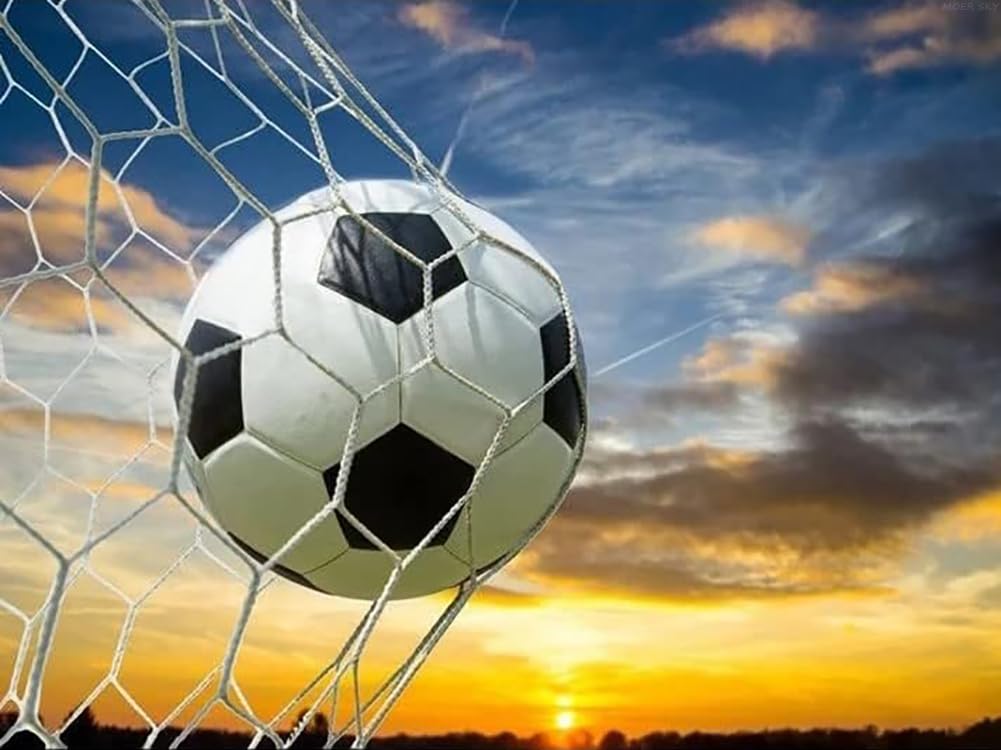 MOER SKY 5D Diamond Painting Soccer Art Embroidery Cross Stitch Full Round Drill DIY Crystal Beads Fantasy Craft Kit Art 12x16 Inch MOER SKY