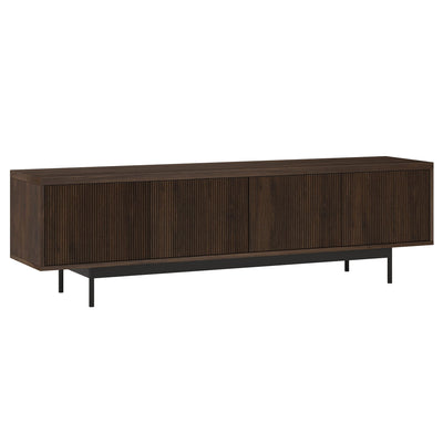 Henn&Hart Rectangular TV Stand for TV's up to 75" in Warm Brown, for Home, Living Room, Bedroom, Entertainment Room, Office