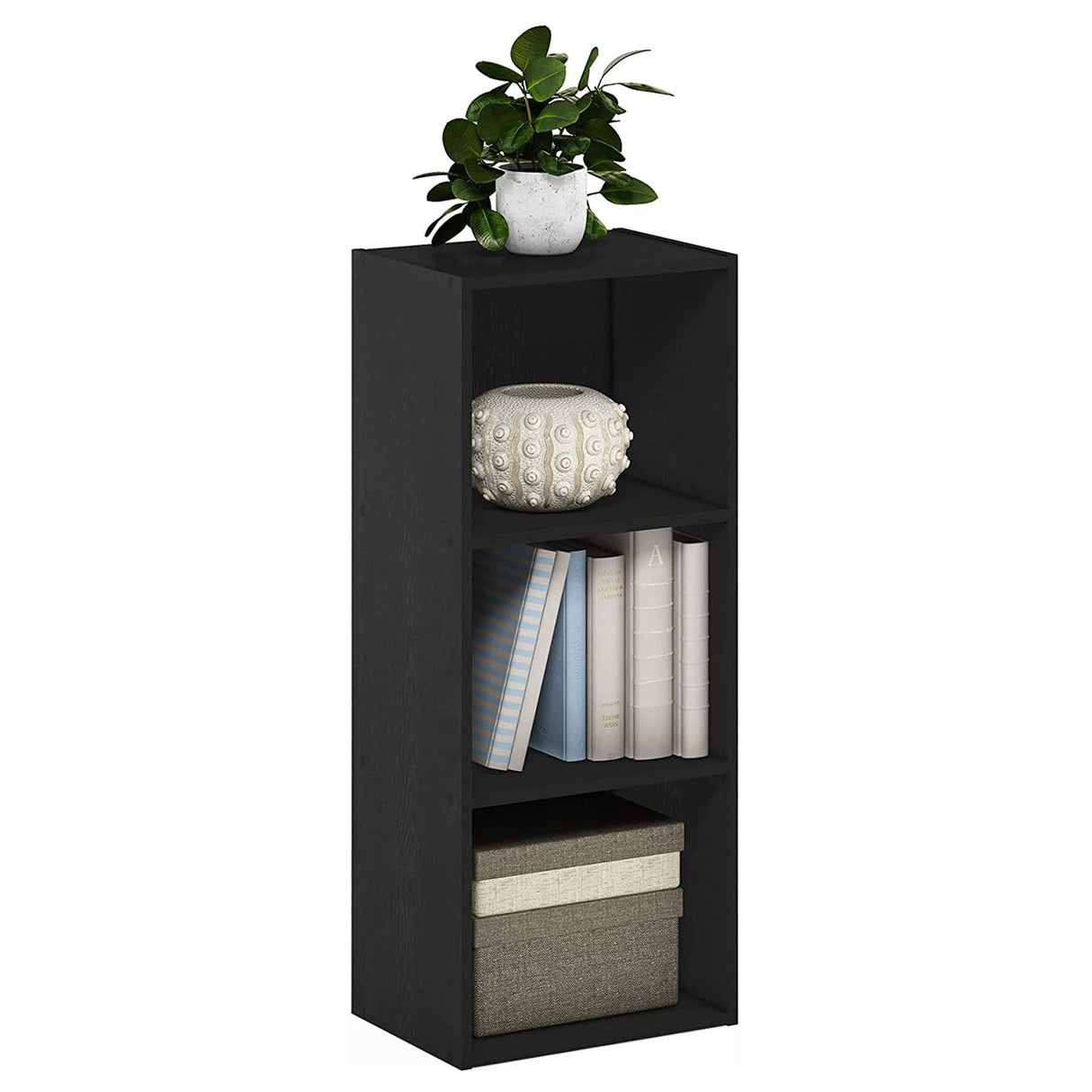Furinno Luder Bookcase / Book / Storage , 3-Tier, Blackwood Furinno