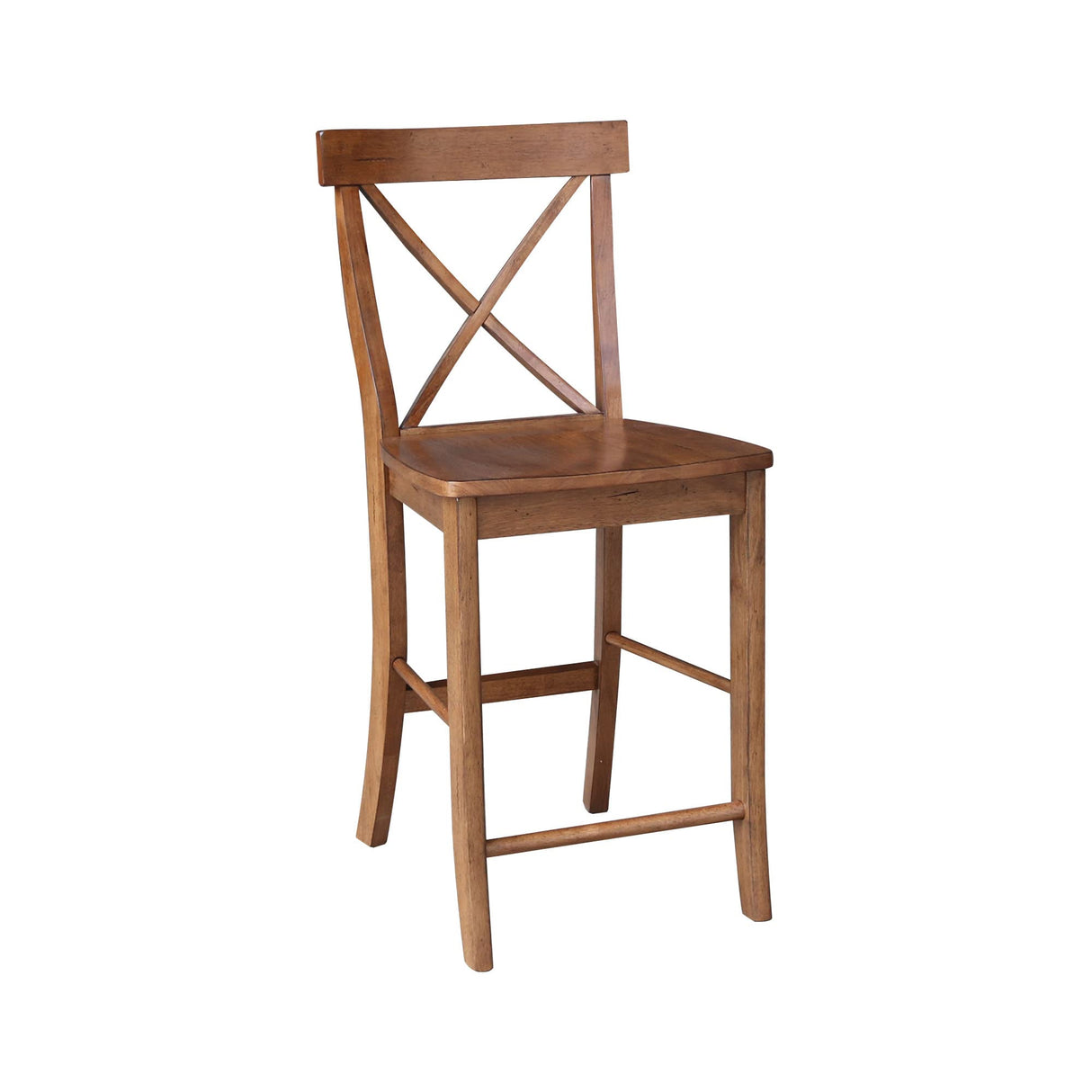 International Concepts X-Back Counter Height Stool,Brown IC International Concepts