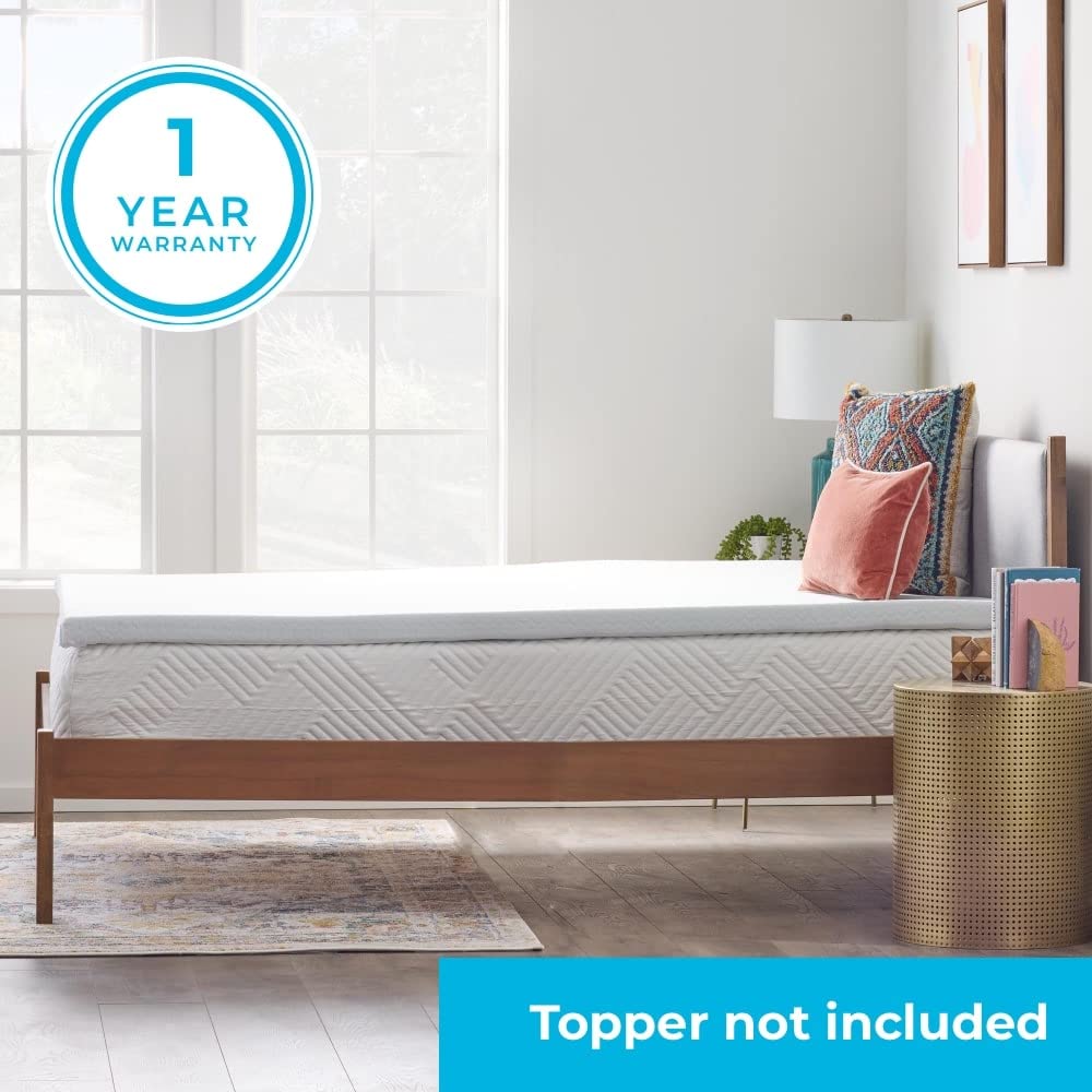 Linenspa 2 Inch Mattress Topper -Cover Full –Cover Only –Machine Washable – Breathable – Non Slip –Cover for Mattress Topper with Zipper – Topper -Cover Only White Linenspa
