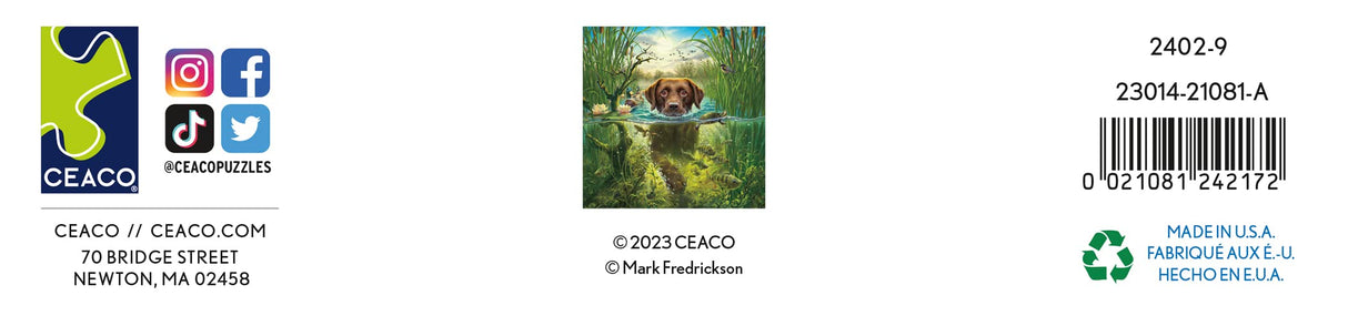 Ceaco - Mark Fredrickson - Chocolate Lab - 500 Piece Jigsaw Puzzle Ceaco