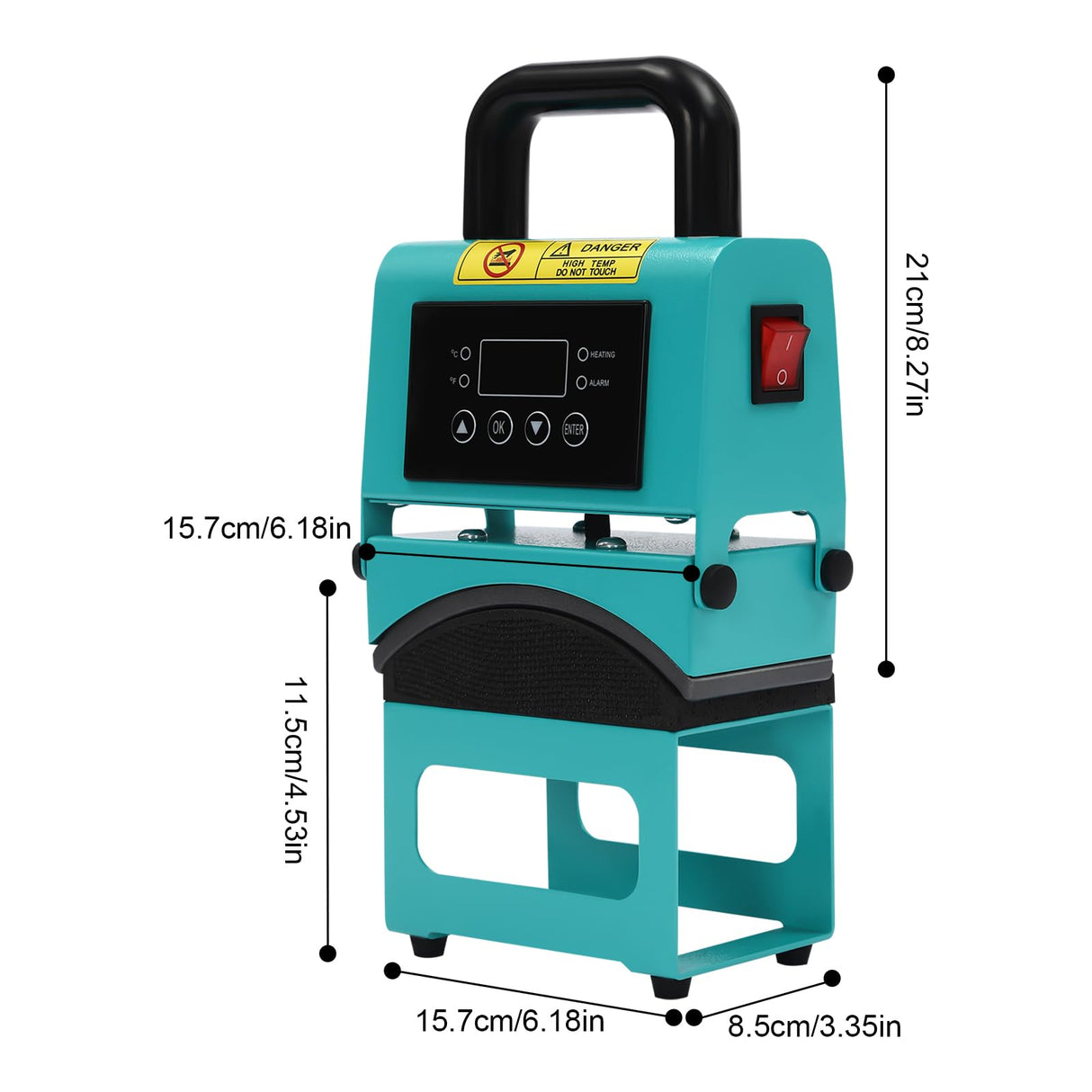 Cap Press Machine 350W,Professional Heat Press for Hats with Digital Display, 0-482°F Adjustable Temperature and 999s Timer, Portable Curved Plate Design for Sublimation, HTV, DTF (Blue) LYNICESHOP