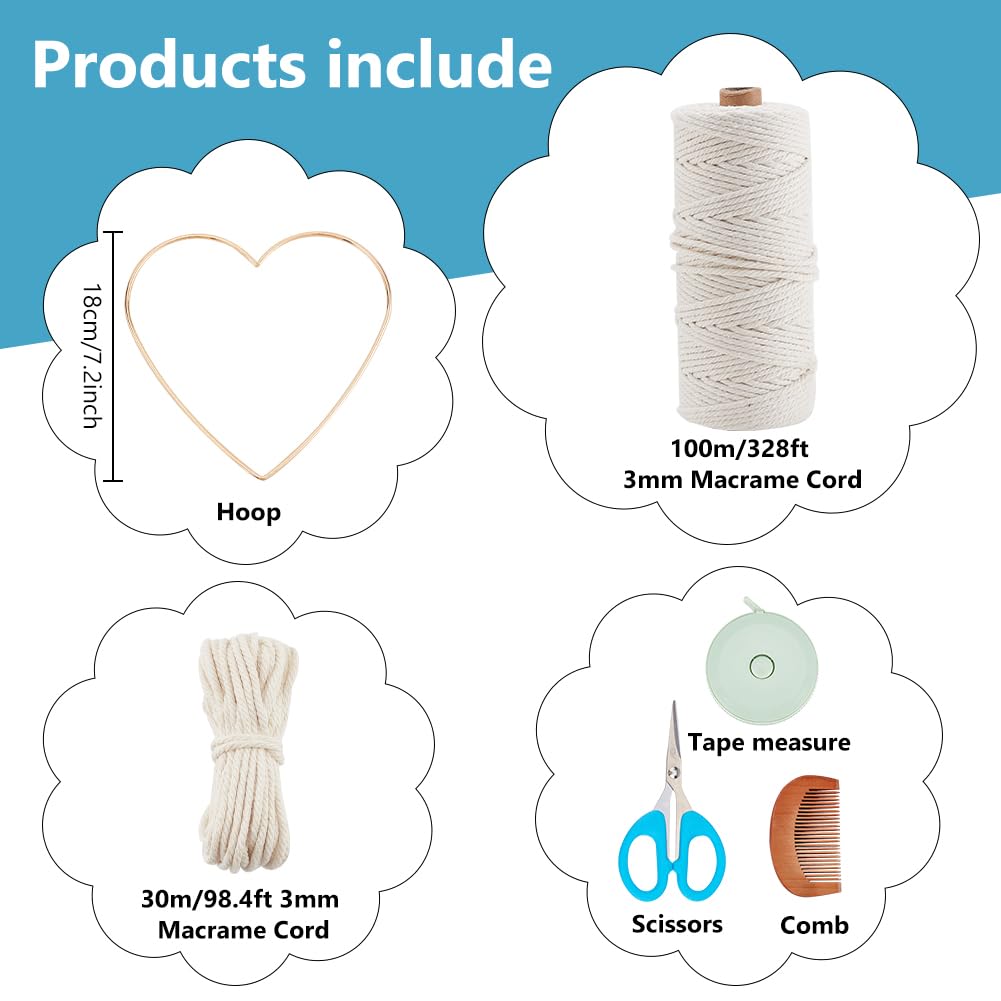 INFUNLY Macrame Angel Wings Kit - DIY Angel Wings Woven Wall Hanging for Christmas, Birthday with Instructions INFUNLY