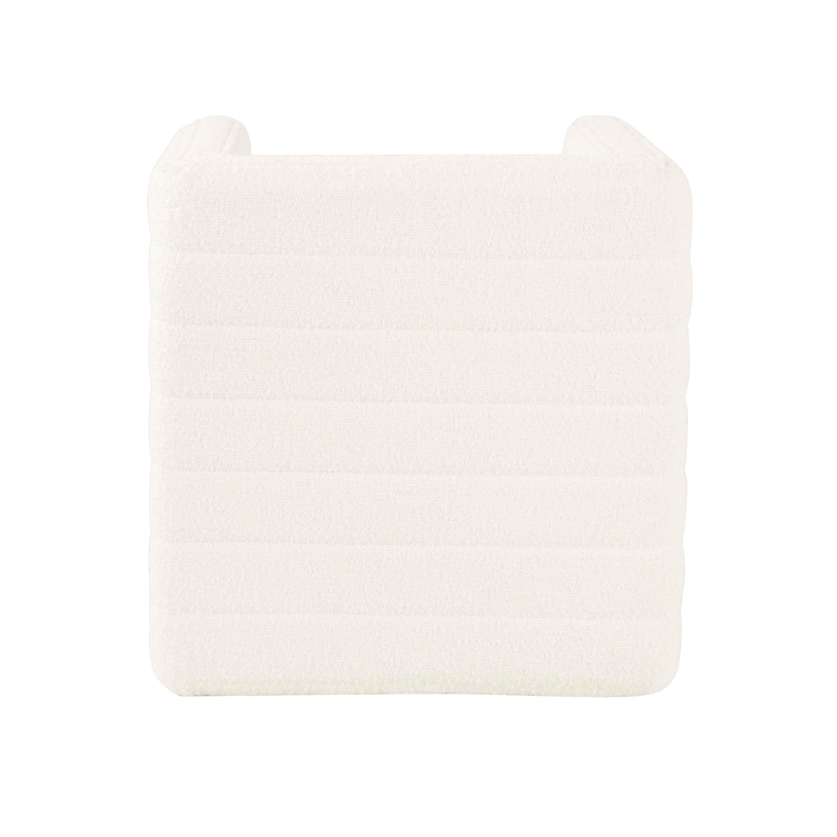 HomePop Modern Channel Tufted Ottoman Home Décor|Ottoman for Living Room & Bedroom - Cream Boucle HomePop