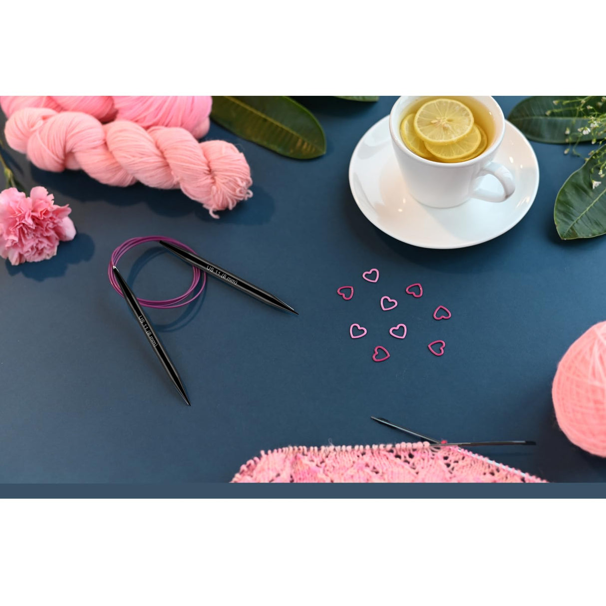 Svartur Interchangeable Circular Knitting Needles Set, with Assorted Circular Knitting Needles and Cables, Accessories and Case, 9 Pairs Svartur