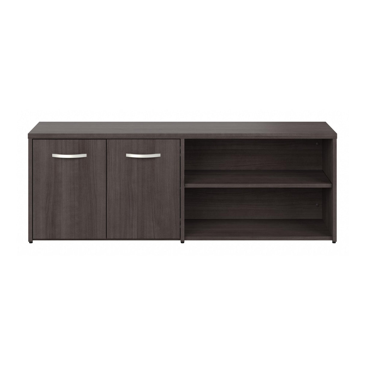 Bush Business Furniture Studio C Low Storage Cabinet with Doors and Shelves, Storm Gray (SCS160SG) Bush Business Furniture