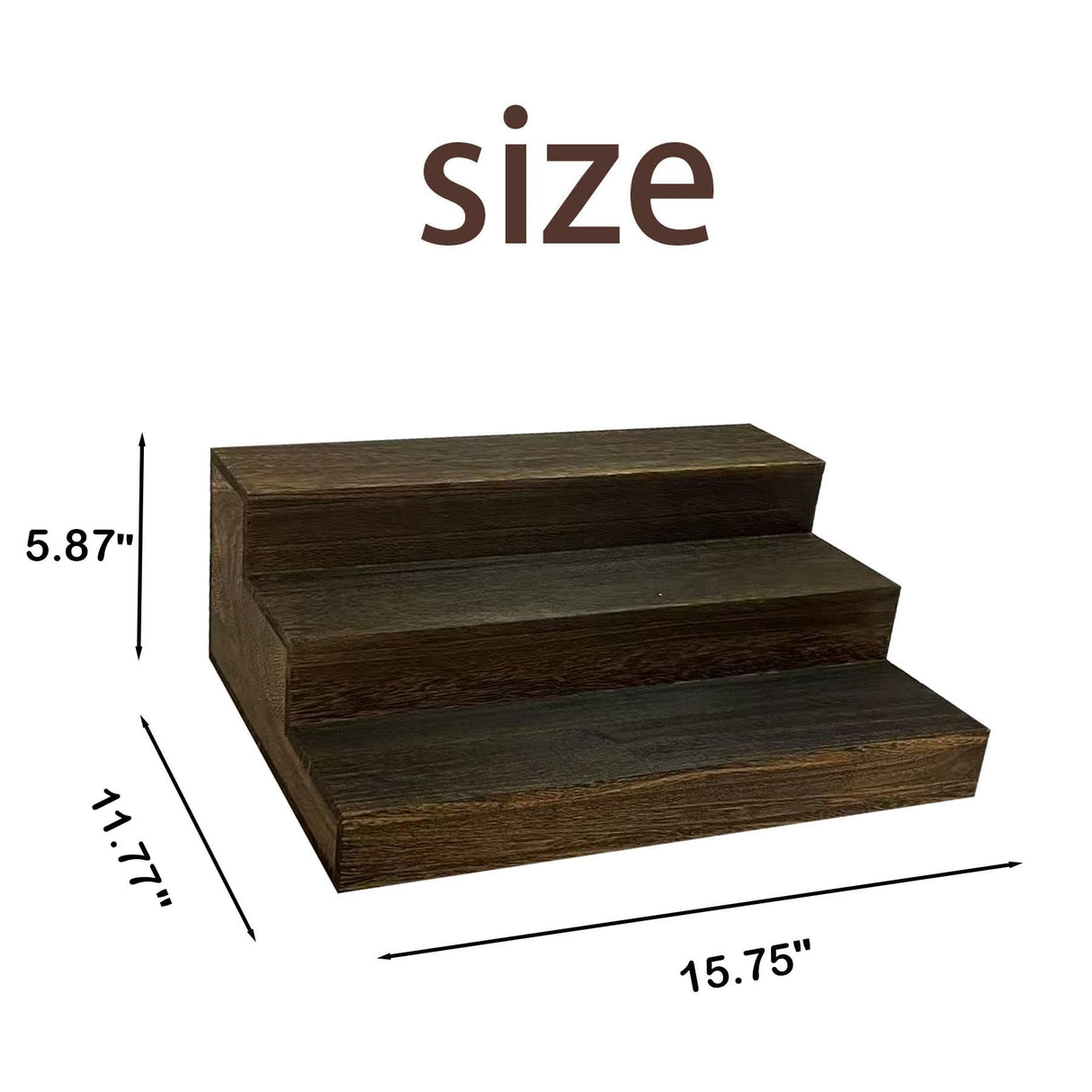 GDAOHELRS Liquor Bottle Stand 2 Pack, Holds 24 Bottles,3 Tier Liquor Bar Bottle Display Shelf, Real Wood,Tabletop Wine Rack, Bar Shelf Stand for Liquor,Bar Display,Home Storage (Deep Brown) GDAOHELRS