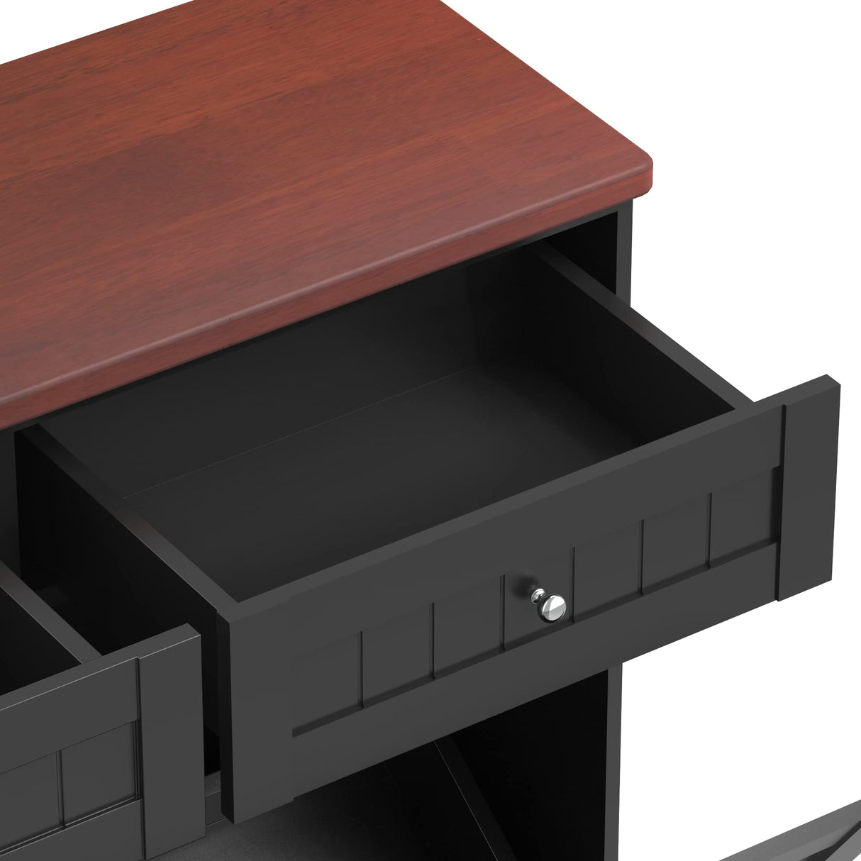 Betterhood Double Tilt Out Trash Cabinet 10 Gallon Wooden Free Standing Laundry Sorter Cabinet,Recycling Cabinet with Hideaway Drawer,Tilt Out Trash Cabinet Can Bin Kitchen (Black) Betterhood