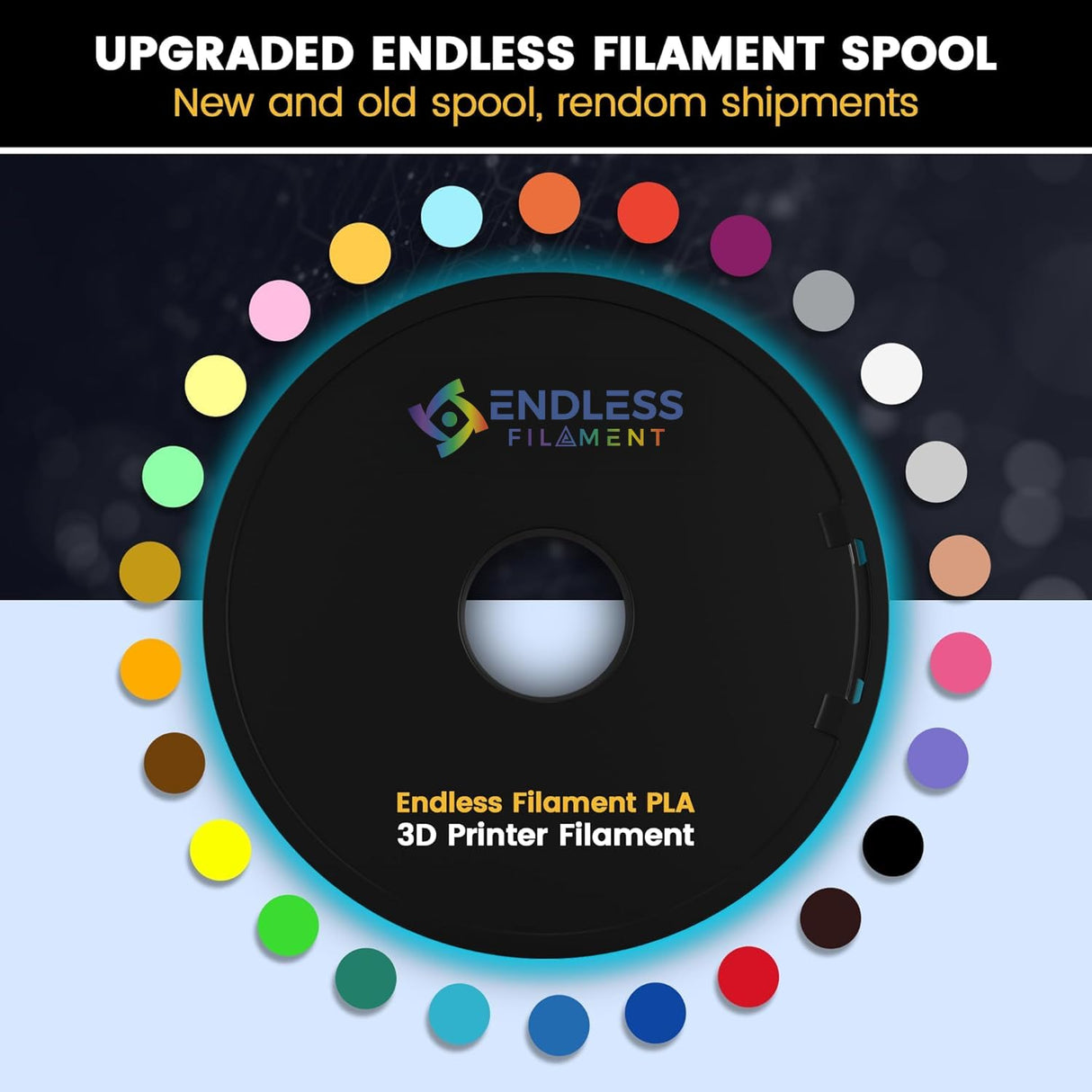 EndlessFilament PLA Filament Black 250g(0.55lbs) 3D Printer Filament - 1.75mm 3D Printing Filament - Fits Most FDM 3D Printers - Durable 1.75 mm Filamanet with Dimensional Accuracy +/- 0.02 mm ENDLESS FILAMENT