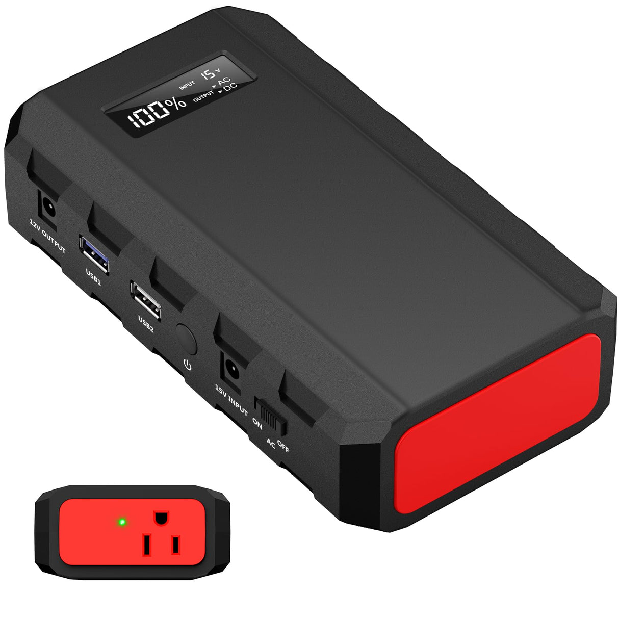 powkey 88Wh Portable Power Station 24000mAh Camping Solar Generator(Solar Panel Not Included) Lithium Battery Power 110V/65W AC, DC, USB QC3.0 for Home Camping Emergency Backup Black powkey