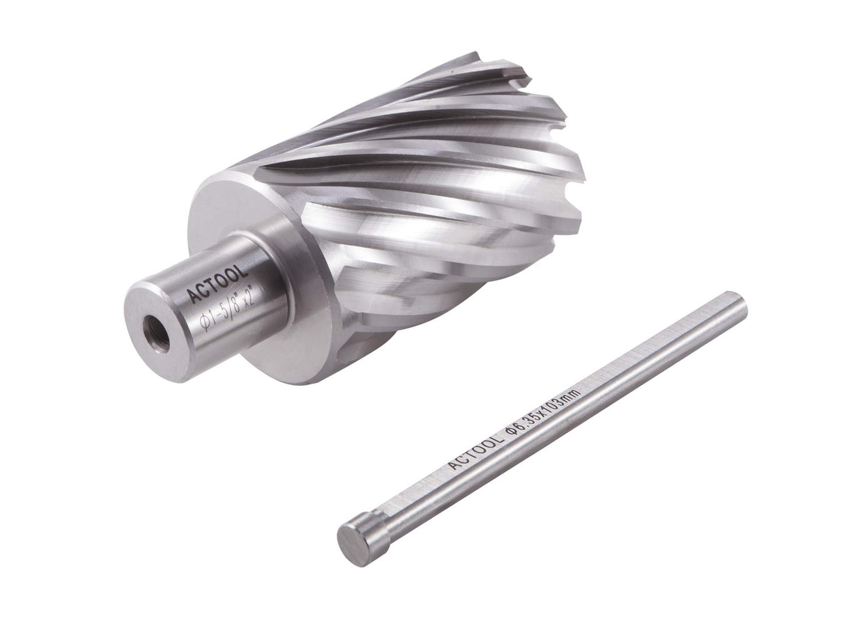 ACTOOL 1-5/8" Diameter × 2" Depth of Cut HSS ANNULAR CUTTER with 3/4'' Weldon Shank ACTOOL