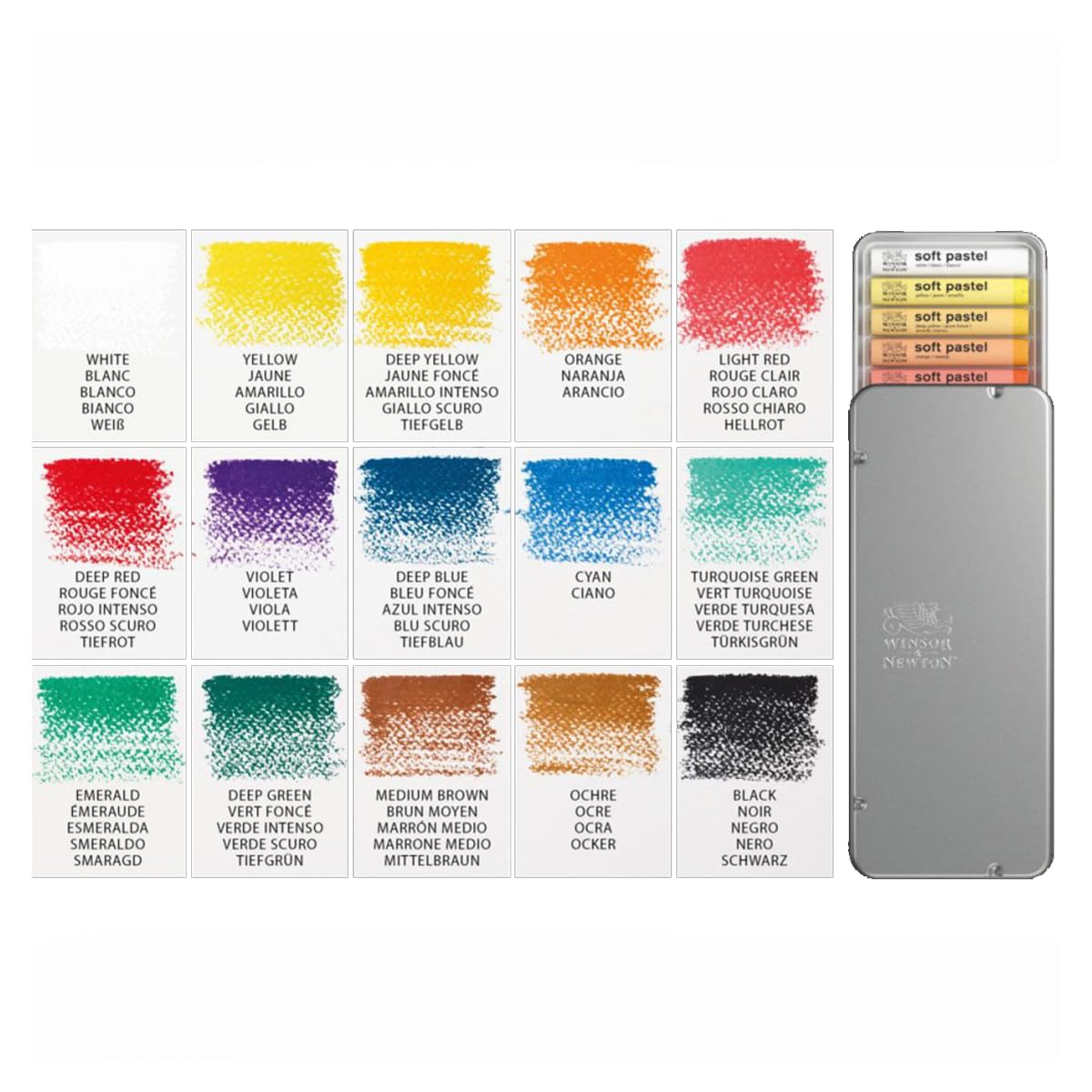 Winsor & Newton Professional Soft Pastels, Set of 15 Winsor & Newton