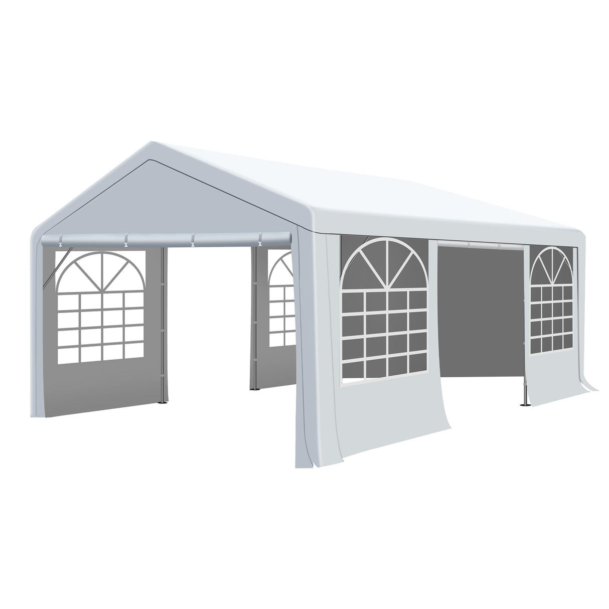 Raysfung 13 x 20Ft Heavy Duty Carport, Portable Garage Shelter Outdoor Wedding Tent with Removable Sidewalls Event Shelters Canopy for Party Raysfung