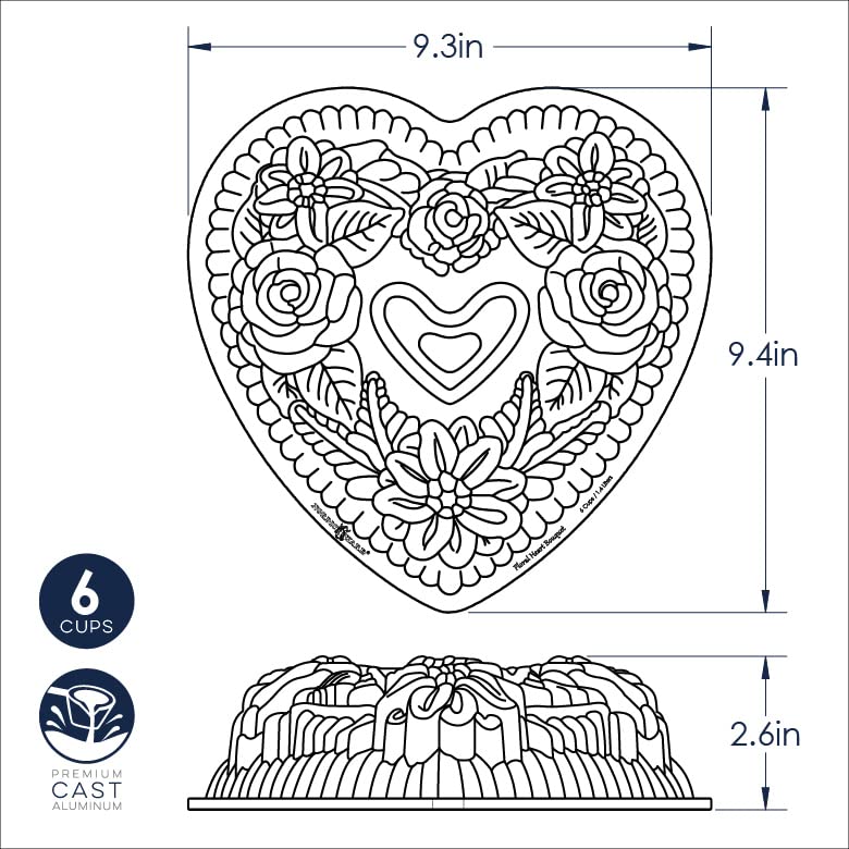 Nordic Ware Floral Heart Bundt Nordic Ware