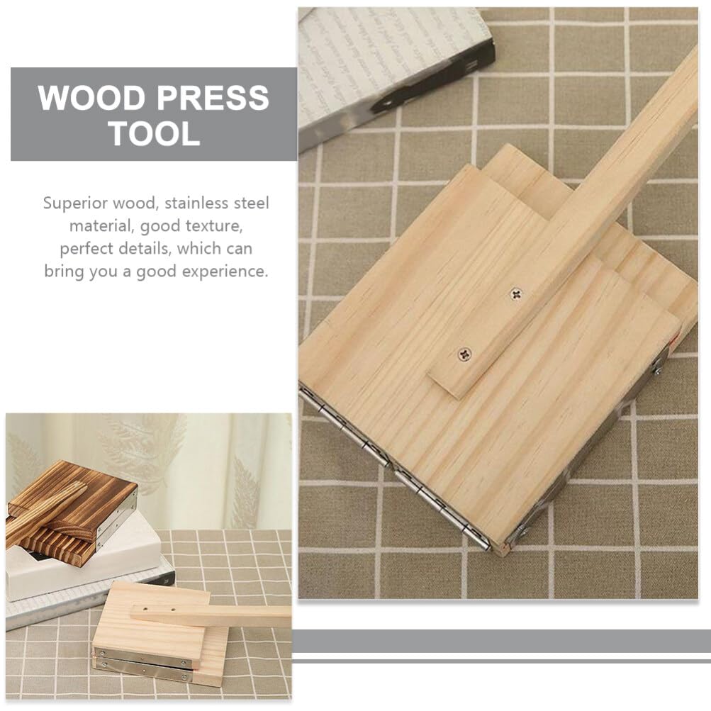 Kichvoe Tortilla Press Wooden Mexican Tortillera Presser Dumpling Skin Maker Pastry Dough Presser Tool for Homemade Tortilla Roti Chapati Taco Pataconera Kichvoe