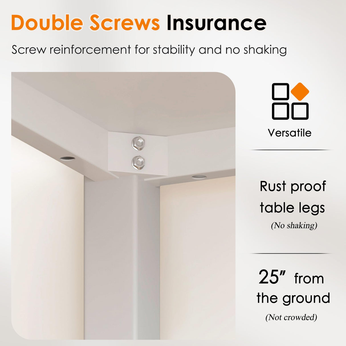 DlandHome 63 inches X-Large Computer Desk, Composite Wood Board School Desk, Decent and Steady Home Office Desk/Workstation/Table, BS1-160WW, White and White Legs, 1 Pack DlandHome