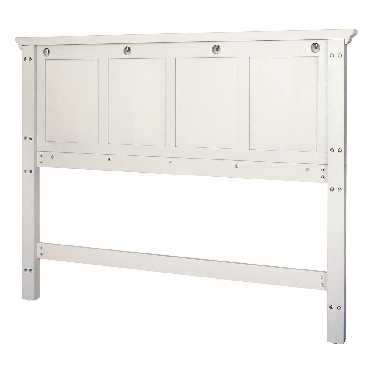 OSP Home Furnishings Farmhouse Basics Queen Headboard Only, Rustic White Finish OSP Home Furnishings