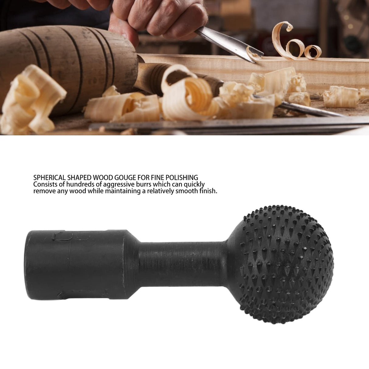 Ball Gouge, Sphere Wood Gouge Widely Used High Efficiency Durable Carbon Steel for Carving CUTULAMO