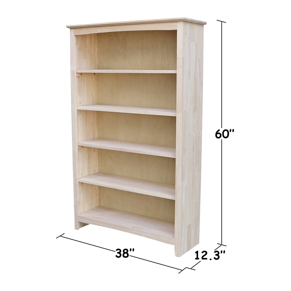 International Concepts Shaker Bookcase - 60 in H International Concepts
