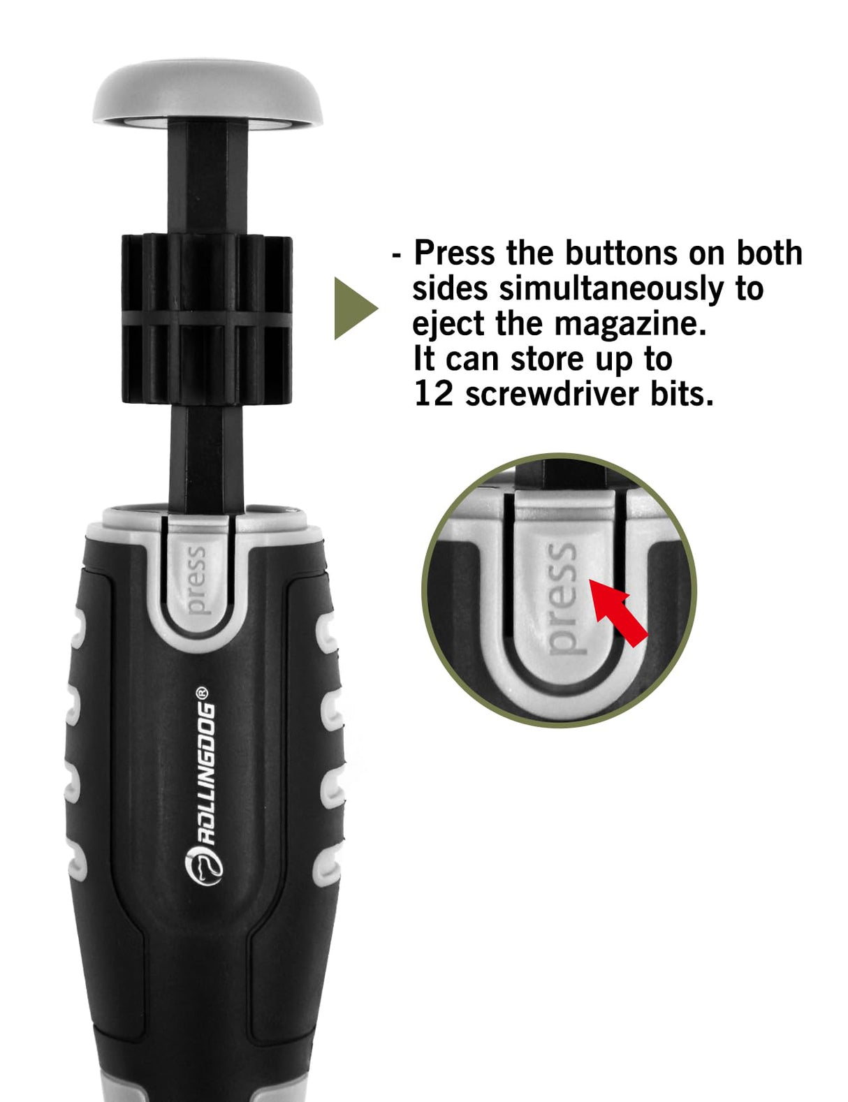 ROLLINGDOG Ratcheting Screwdriver Set - 42Pcs,Non Magnetic,Smooth Ratcheting Action,Ideal for Electronics,Home Maintenance,Office,Bike.Durable Versatile Tool Kit ROLLINGDOG