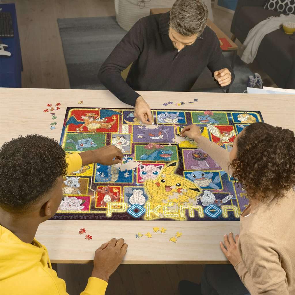 Ravensburger - 2000 piece puzzle - Adult puzzle - Ages 14 and above - Luminous Pokémon - Premium quality puzzle made in Europe - Fun & Action - 12001130, Yellow Ravensburger