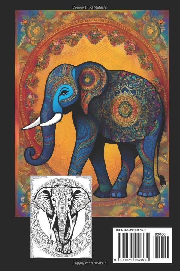 Elephant Mandalas: Relaxing Adult Coloring Book (Coloring Books for Adults) Majosta