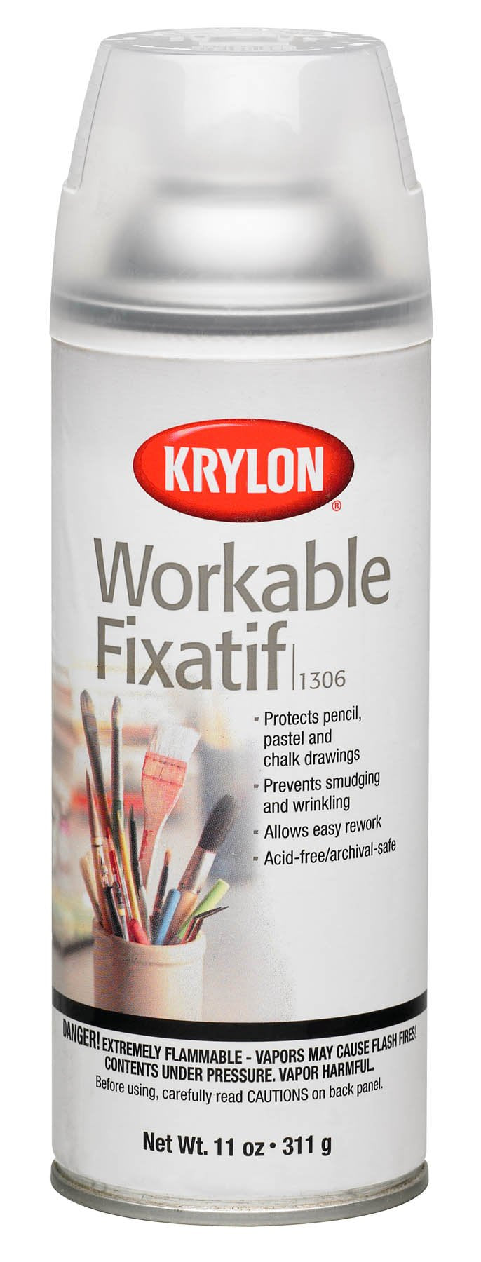Krylon K01306 Workable Fixatif Spray Clear, 11-Ounce Aerosol,Matte Krylon