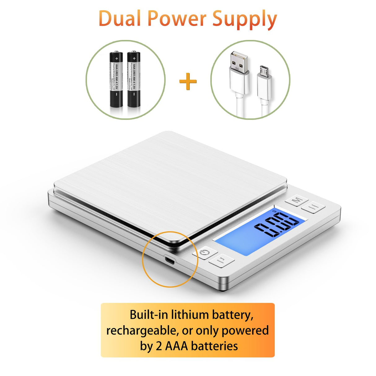 BOMATA 0.01g Small Digital Gram Scale, USB Rechargeable, Upgraded 1kg Jewelry Scale with Larger Display and Hold Function, High Precision, Grams and oz for Herb, Coin, Powder, Gold, Yeast, Kitchen BOMATA