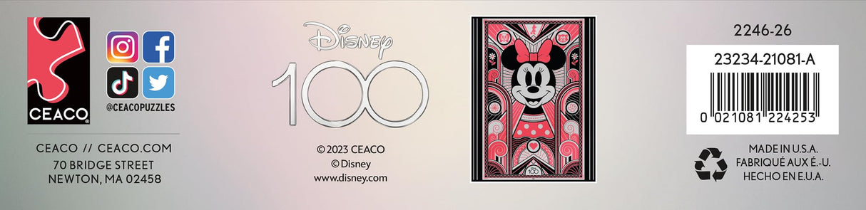 Ceaco - Disney's 100th Anniversary - Luxe Minnie - 300 Piece Jigsaw Puzzle Ceaco