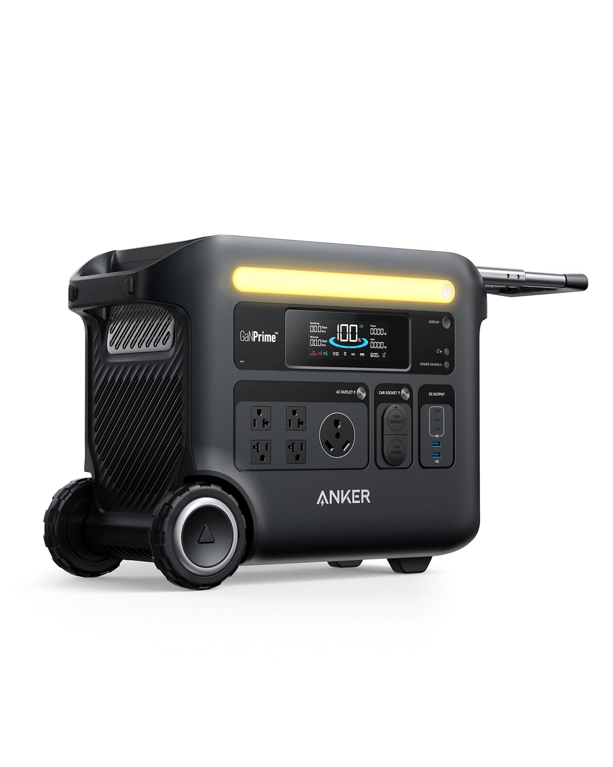 Anker SOLIX F2600 Portable Power Station, 2400W (Peak 3600W) Solar Generator, GaNPrime Battery Generators for Home Use, 2560Wh LiFePO4 Power Station for Outdoor Camping, and RVs (Solar Panel Optional) (Renewed) Anker