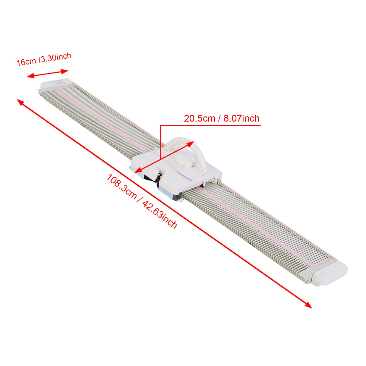 LK150 Knitting Machine Silver Reed Knitting Machine LK150 6.5mm Mid Gauge 150 Stitches Plastic Domestic Automatic Knitting Machine Includes Yarn Needles Accessories for Adults/Kids Akozon