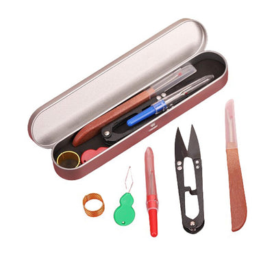 ArrErr 5 Pack Seam Ripper Thread Remover Kit with Needle Threaders Sewing Thimble Kit Thread Snips Set Tag Remover Cutter Sewing Kit Gifts for Embroidery Floss Cross Stitch Threads Quilting Stitching