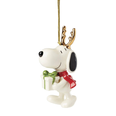 Lenox 895787 Snoopy with Gift Ornament, Christmas