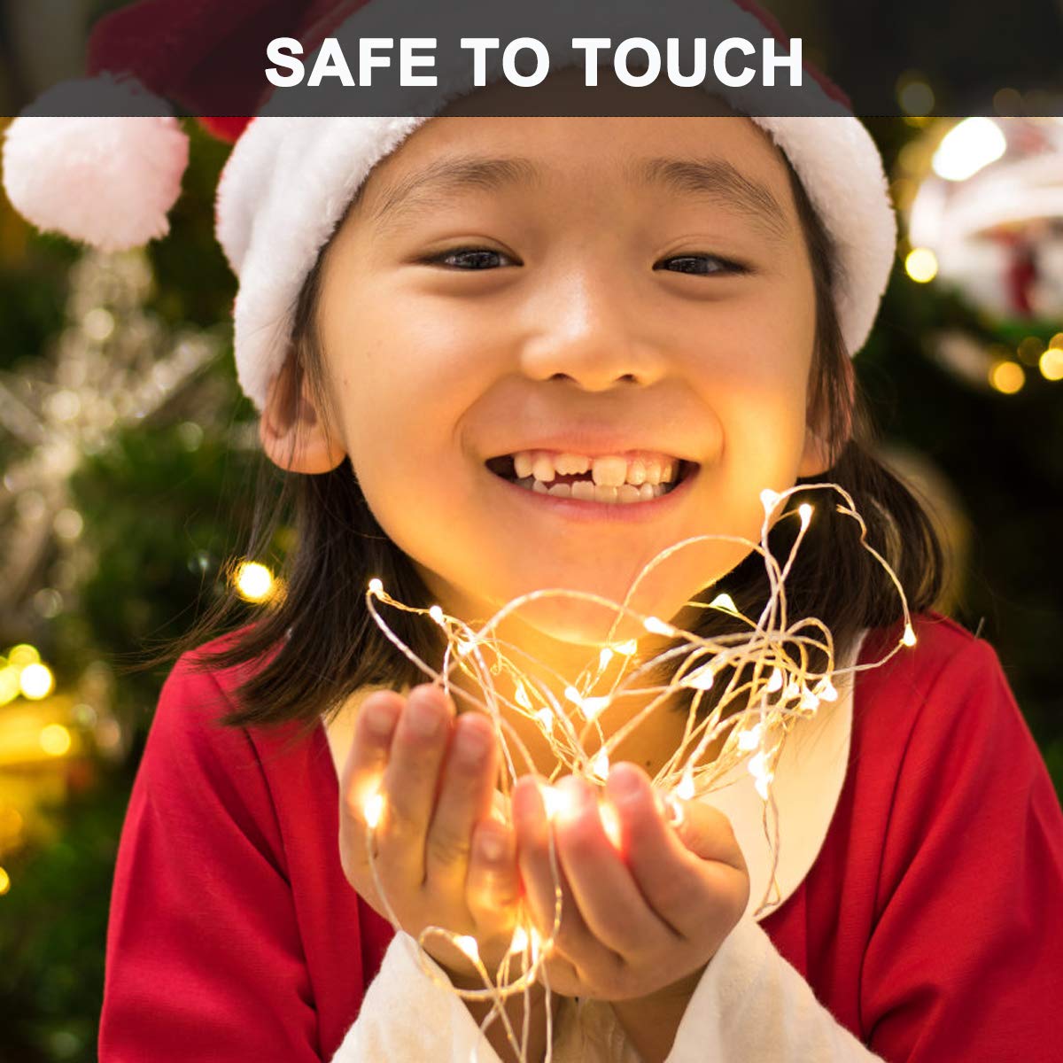 Decute 500LED 164ft Fairy String Lights Christmas Lights Indoor Outdoor Silver Wire with Remote, Firefly Lights Starry for DIY Christmas Tree Costume Wedding Party Table Centerpiece Decor(Warm White) Decute