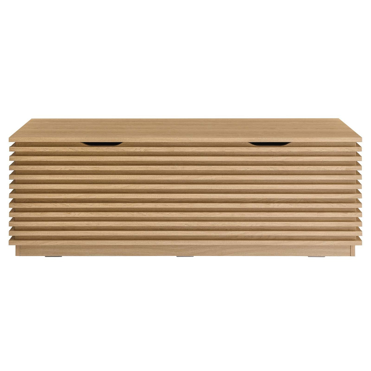 Modway Render 47" Wood Grain Storage Bench in Oak Modway