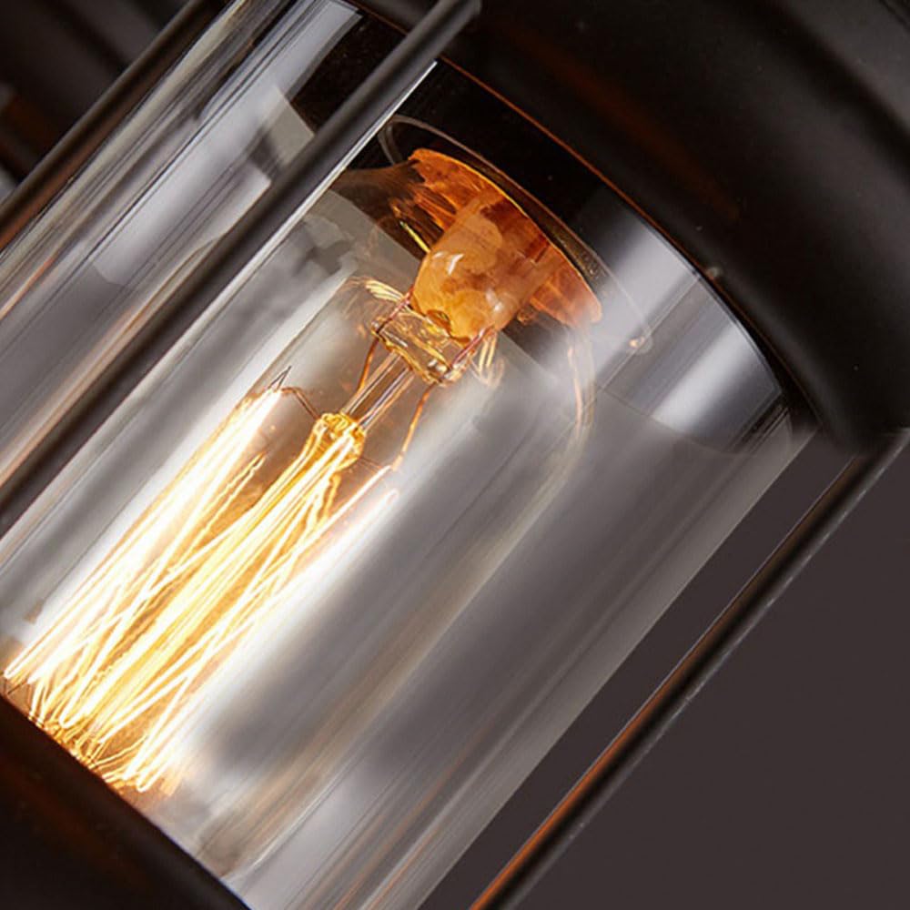 A Million 8 Lights Industrial Retro Wooden Chandelier Pendant Light Island Hanging Ceiling Fixture Vintage Farmhouse Wood Light Adjustable Chain for Home Cafe Bar Restaurant (39.4") A Million