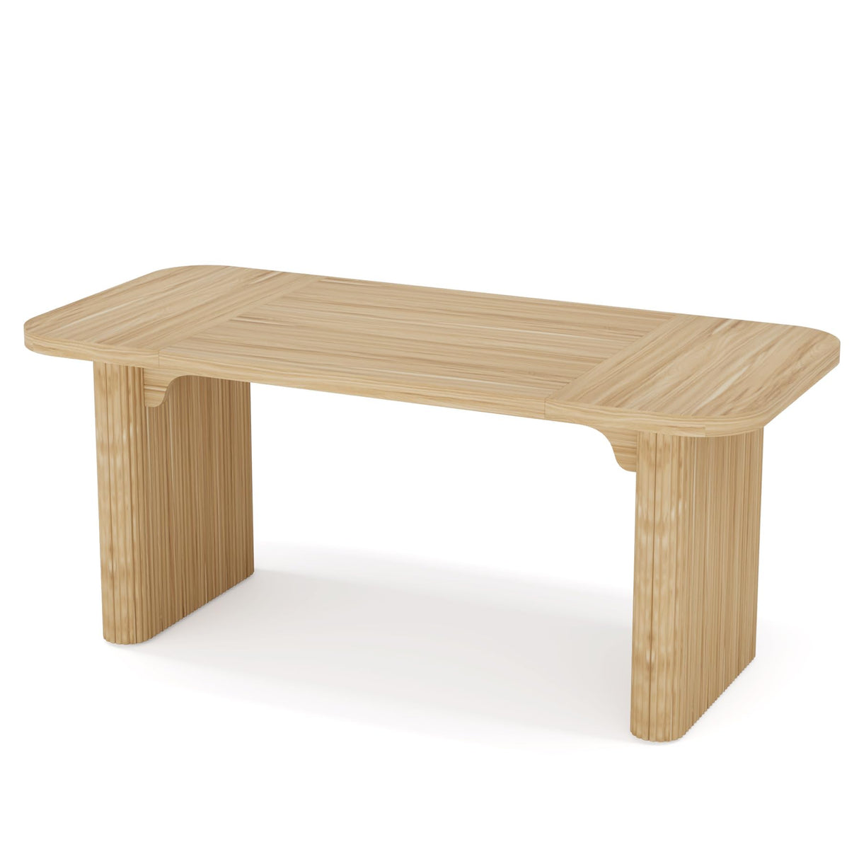 Tribesigns 5 ft Conference Table, Modern Rectangular Meeting Seminar Table with Double Pedestal, 62-Inch Large Boardroom Table for Office (Natural) Tribesigns