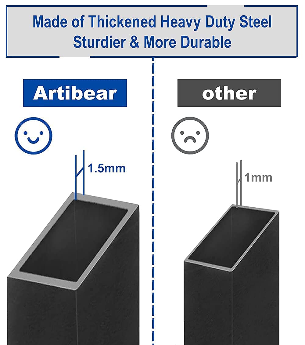 Artibear Depth Adjustable Firewood Rack Brackets for Outdoor, 2x4 Wood Storage Holder Kit for Indoor Fireplace, 2 Packs (2x4s not Include) Artibear