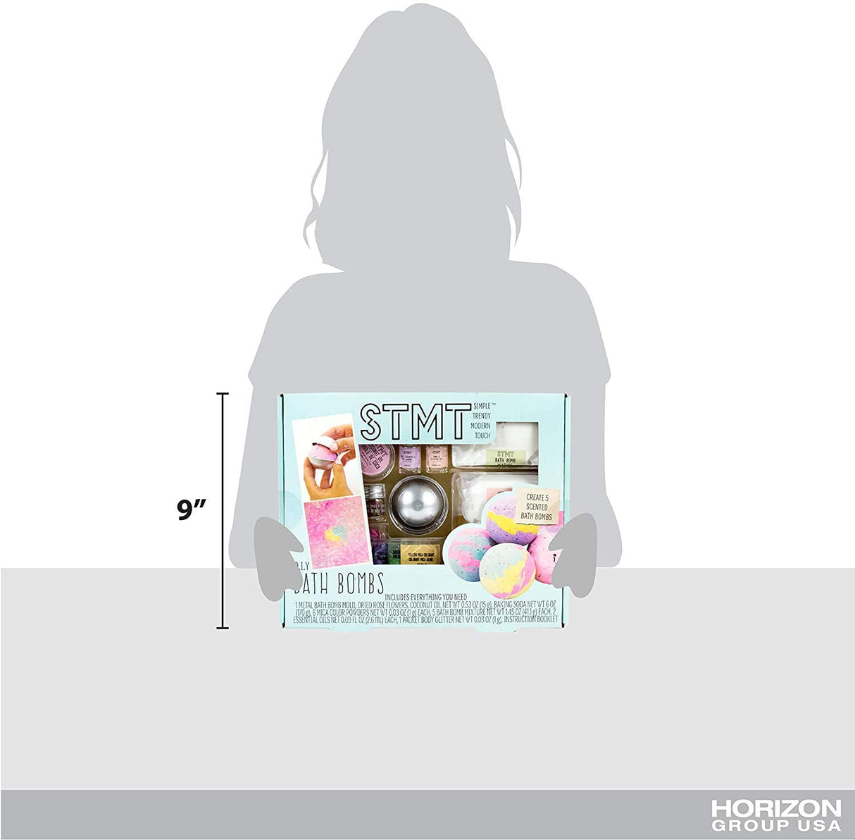 STMT D.I.Y. Bath Bomb Kit, STMT Kits for Girls, Bath Bomb Mold, Spa Kit for Kids, Bath Crumbles, Ages - 6+, 1 Count (Pack of 1), Green STMT